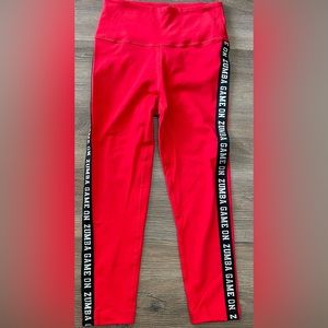 High waisted ankle leggings with jacquard elastic on the side